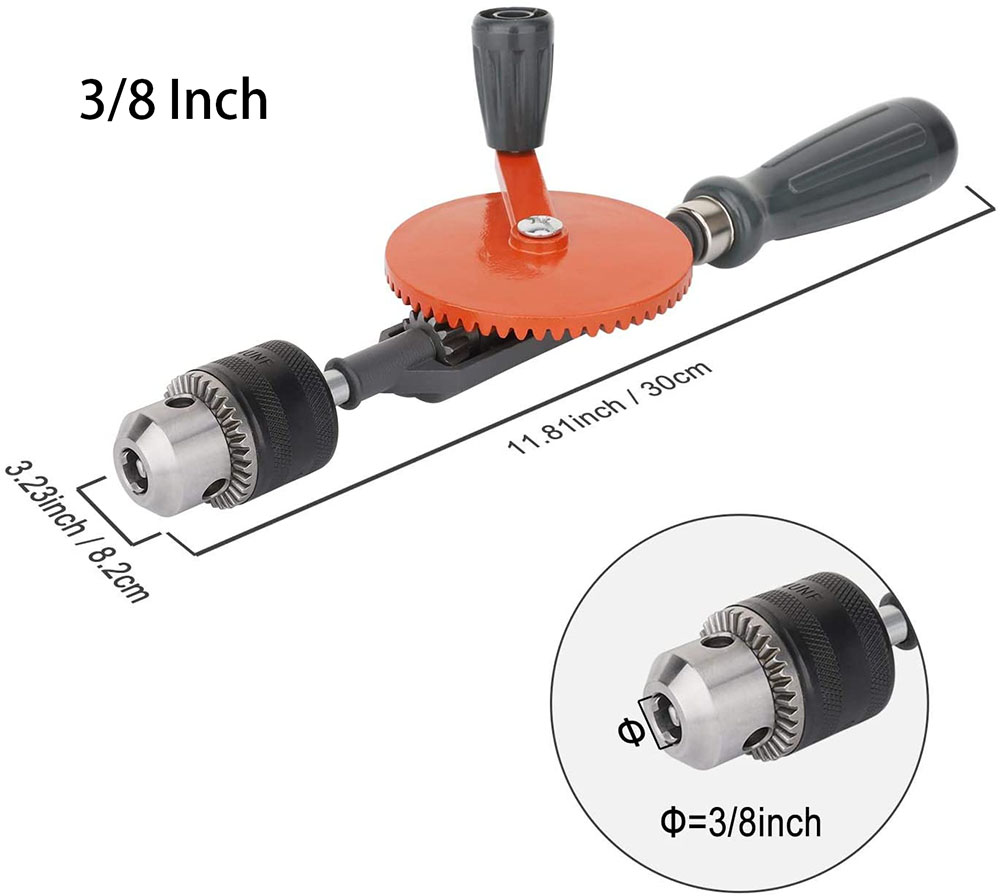 Amazon Hot Selling Professional Hand Drill High Quality Wood Plastic Acrylic Sheet Punching Hand Drill Tool