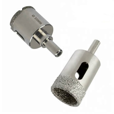 Diamond tip electroplated core drill bit for marble glass hole drill bits