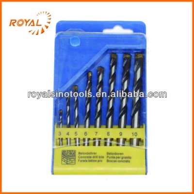 Hot Sale Plastic case 3-10mm stone 8pcs masonry drill bit set