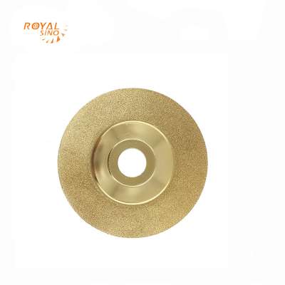 125mm Continuous Electroplated grinding titanium coating granite marble stone jewelry diamond cup wheel